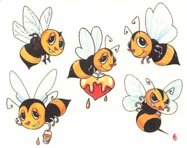Tattoo bee,honey bee tattoo