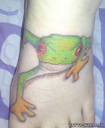 Tattoo frog,frogs tattoo,tatu legushek,nakolki legushek,f...